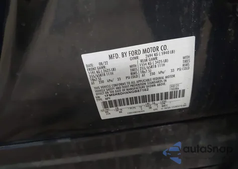 2022 Ford Explorer Xlt из США, поврежденный, VIN 1FMSK8DHXNGB87162